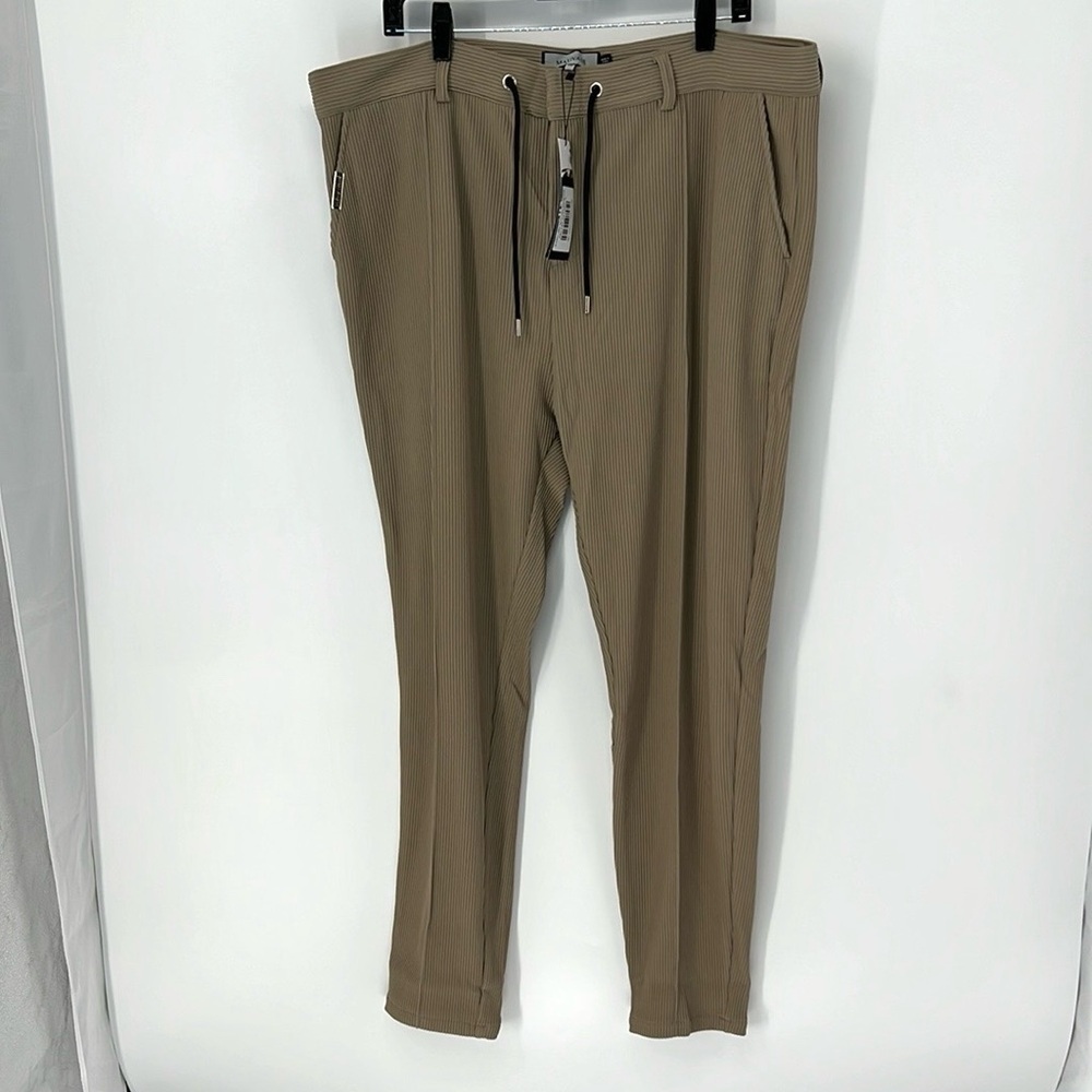 Mauvais NWT taupe luxe rib trouser pants men’s 40